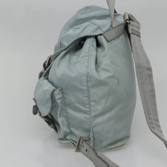 PRADA Backpack Nylon Light Blue Silver Auth 141519 - Picture 6 of 16
